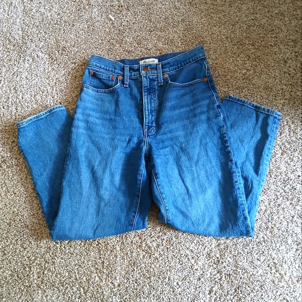 Madewell Blue Straight Leg Jeans